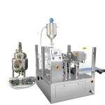 लिक्विड और पेस्ट के लिए पिस्टन फिलर के साथ ऑटोमैटिक प्री-मेड बैग फिल सील पैकेजिंग