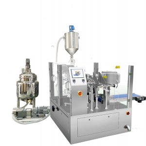 लिक्विड और पेस्ट के लिए पिस्टन फिलर के साथ ऑटोमैटिक प्री-मेड बैग फिल सील पैकेजिंग