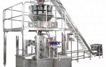 ज़िप पैकिंग सीलिंग मशीन के साथ स्वचालित रोटरी डोय बैग