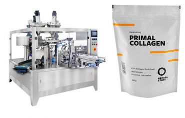 ज़िप के साथ डोय बैग के लिए स्वचालित पाउडर पैकेजिंग मशीन