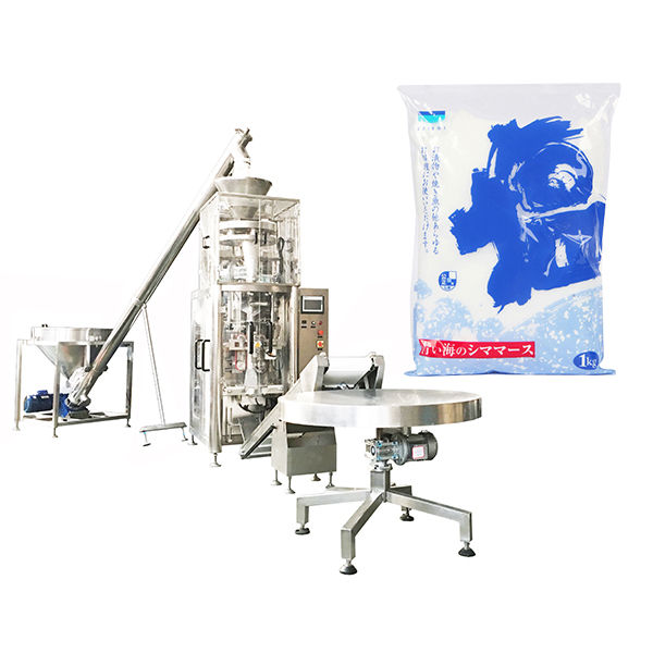 नमक के लिए वॉल्यूमेट्रिक कप के साथ लंबवत फॉर्म सील मशीन भरें