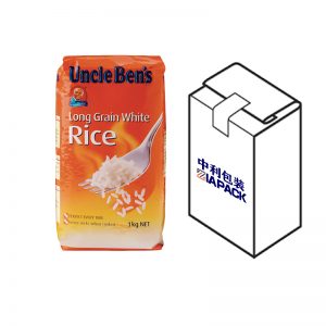 अनाज के लिए शीर्ष लेबलिंग के साथ फ्लैट बॉटम बैग